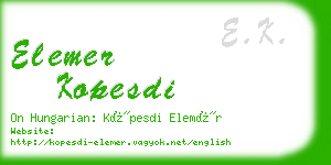 elemer kopesdi business card